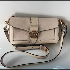 Georgie chalk crossbody with rivets.